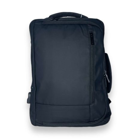 Рюкзак міський, 15л, три відділення, фронтальна кишеня, внутрішні кишені, USB+кабель, розмір 40*27*12см, чорний