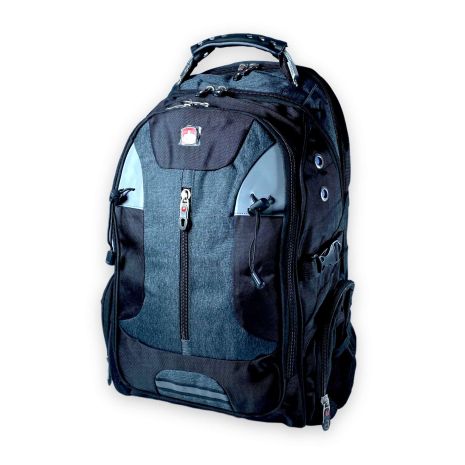 Міський рюкзак з чохлом від дощу 40 л, три відділення, USB розʼєм, розмір: 50*30*25 см, темно-сірий