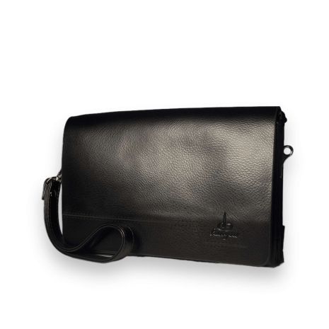 Чоловічий гаманець портмоне клатч з екошкіри Langsa три відділи додаткові кишені розмір: 22*15*5 см коричневий