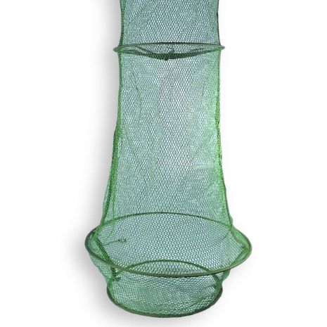 Садок для рибалки 2112-50, чотири кільця, прогумований, діаметр 50, довжина 105 см, зелений