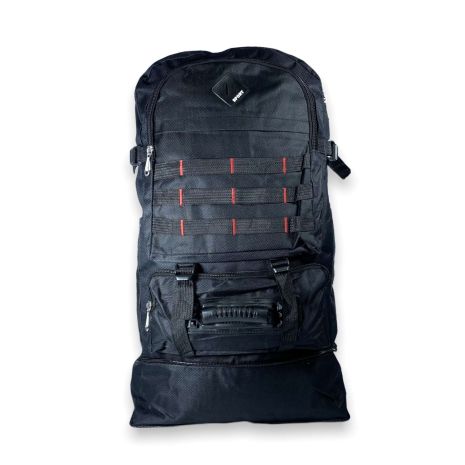 Рюкзак туристичний універсальний, 35 л, з розширенням, один відділ, розмір: 63(51)*36*15 см, чорний