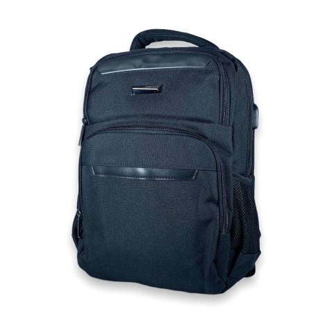 Міський рюкзак 15 л, 3 відділи, USB роз'єм, кабель, одна фронтальна кишеня, розмір: 40*28*14 см, чорний