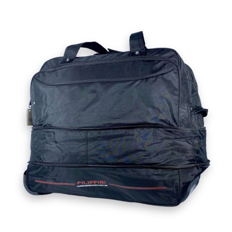 Дорожня сумка на колесах Filippini з розширенням, 1 відділ, розмір: 60*40(52)*30 см, чорна