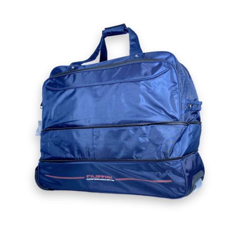 Дорожня сумка на колесах Filippini з розширенням, 1 відділ, розмір: 60*40(52)*30 см, синя