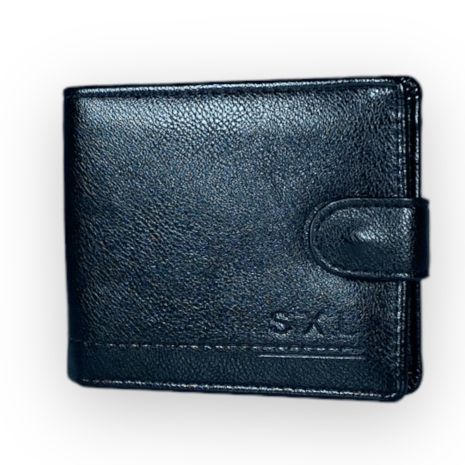 Чоловічий гаманець SXL шкірзамінник 2 відділи для купюр 4 для карток розмір: 12*10*2 см чорний