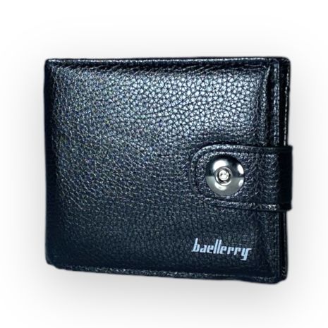 Чоловічий гаманець Devi's шкірзамінник 2 відділи для купюр 4 для карток розмір: 12*10*2.5 см чорний