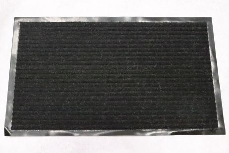 Придверний килимок на гумовій основі "Смуга" 45*75 см Чорний