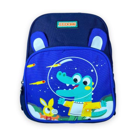 Дитячий рюкзак Xxxiong один відділ фронтальна кишеня бічні кишені розмір: 30*25*10 см, темно-синій