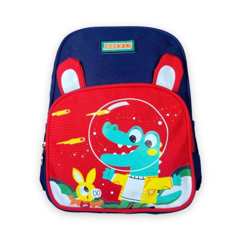 Дитячий рюкзак Xxxiong один відділ фронтальна кишеня бічні кишені розмір: 30*25*10 см, синьо-червоний