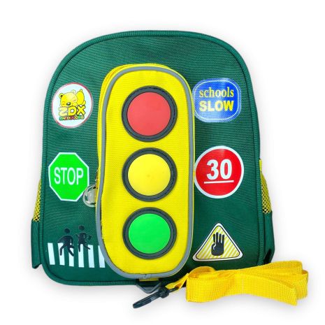Дитячий рюкзак 320 один відділ фронтальна кишеня бічні кишені розмір: 27*23*10 см, темно-зелений
