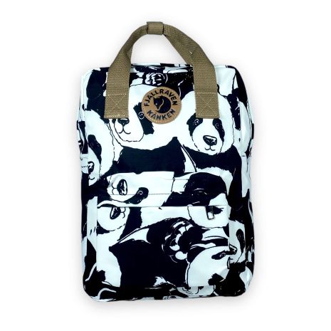 Міський рюкзак Kanken 20л один відділ фронтальна кишеня бокові кишені розмір 40*28*15см чорно-білий-панда