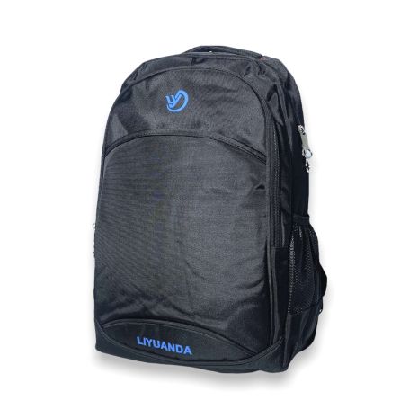 Міський рюкзак3030 внутрішня кишеня два відділи кишеня фронтальна розміри 45*30*15см чорний з синім