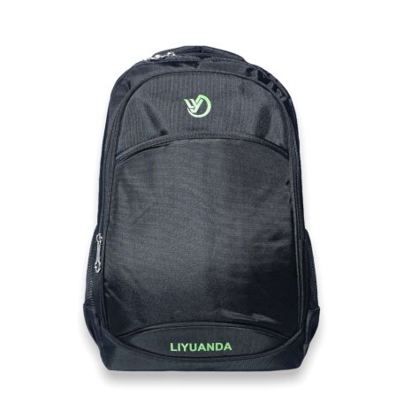 Міський рюкзак3030 внутрішня кишеня два відділи кишеня фронтальна розміри 45*30*15см чорний з зеленим