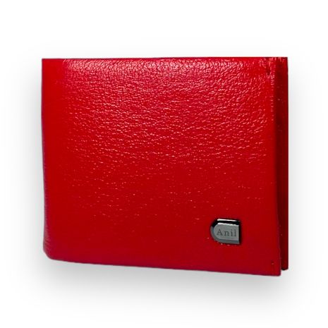 Жіночий гаманець Anil шкіряний 1 відділення для купюр затискач 10 для карток розмір: 11.5*9*3 см червоний