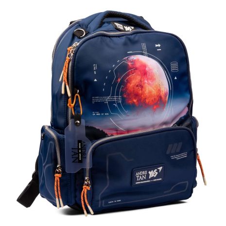 Шкільний рюкзак YES by Andre Tan, два відділення, одна фронтальна кишеня, розмір: 38*29*12 см, Space dark blue