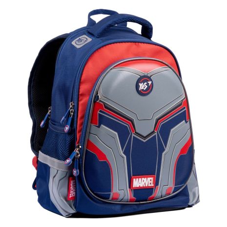 Шкільний рюкзак YES, напівкаркасний, три відділення бічні кишені розмір 39*31*18см синьо-сірий Marvel.Avengers