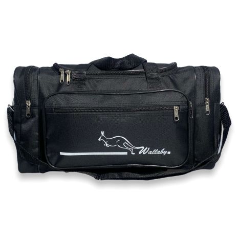 Дорожня сумка Wallaby 2686 одне відділення 2 бічні кишені 2 фронтальні кишені розмір: 45*25*20см чорна