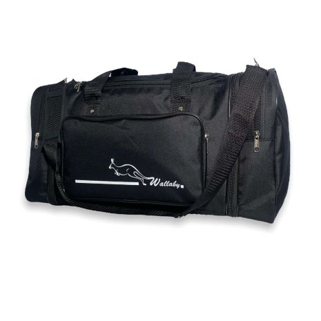 Дорожня сумка Wallaby 365 з розширенням до 10 см 2 бічні кишені розмір: 55(65)*30*25 см чорна