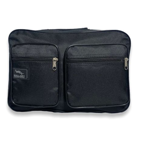 Чоловіча сумка через плече Wallaby 2621одне відділення накладні кишені, ремінь розмір:35*23*10 см чорна
