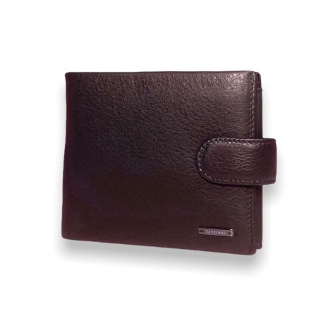 Чоловічий шкіряний гаманець Cardinal 305 три відділи 5 відділів для карток розмір: 13*10.5*3 см коричневий