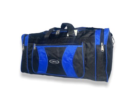 Дорожня сумка Sport 1відділення фронтальна кишеня бічні кишені ремінь розм:60*30*25см синя