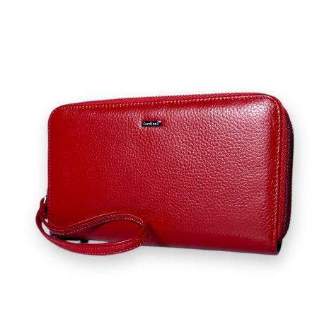 Жіночий гаманець клатч Cardinal натуральна шкіра 6 відділів для купюр 8 для карток розмір: 20*12*4 см червоний