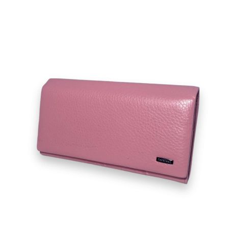 Жіночий гаманець шкіряний Cardinal 3 відділення 8 осередків для карт розмір: 18.5*10*3 см рожевий