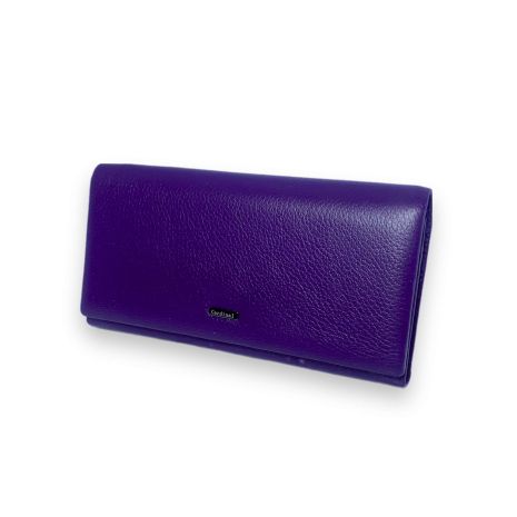 Жіночий гаманець шкіряний Cardinal 3 відділення 8 осередків для карт розмір: 18.5*10*3 см фіолетовий
