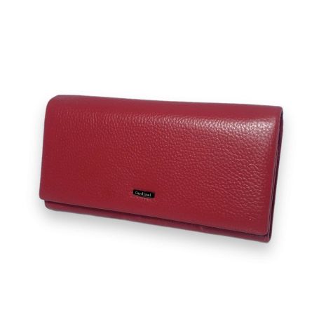 Жіночий гаманець шкіряний Cardinal 3 відділення 8 осередків для карт розмір: 18.5*10*3 см червоний