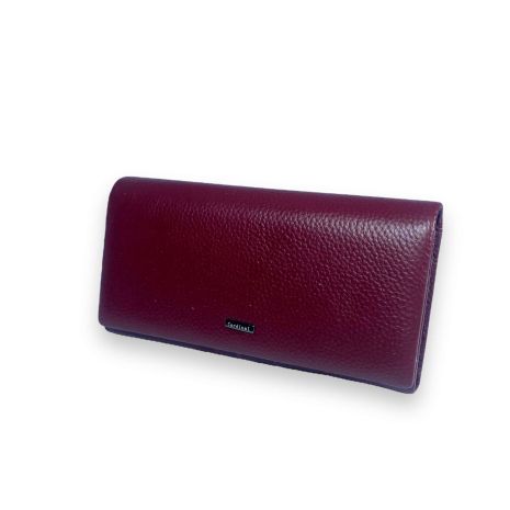 Жіночий гаманець шкіряний Cardinal 3 відділення 8 осередків для карт розмір: 18.5*10*3 см бордовий