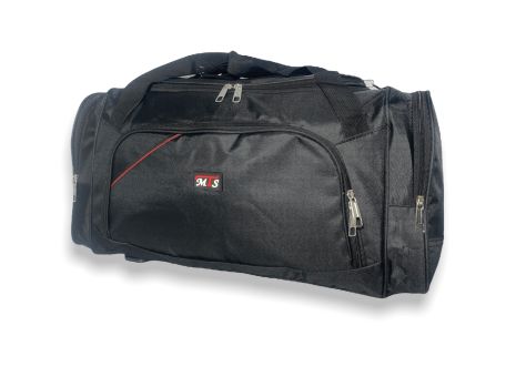 Дорожня сумка mTs 1901-60 на одне відділення фронтальна кишеня знімний ремінь розміри:60*30*26см чорна