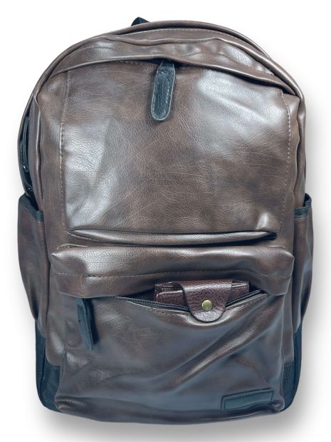Рюкзак міський 20 л, Yibaoluo, 1 основне відділення, відділення для ноутбука, 2 зовнішні кишені, розмір: 40*30*14 см, коричневий