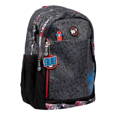 Шкільний рюкзак YES, два відділення, дві фронтальні, дві бічні кишені, розмір: 40*29*15 см, сірий SubSurf