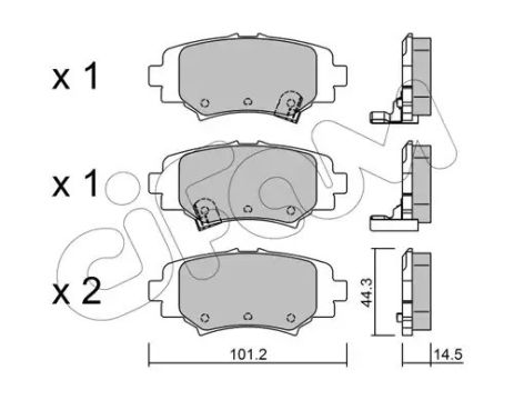 Колодки задние тормозные Mazda 3 16-, CIFAM (8229930)