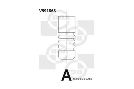 Клапан выпускной Kangoo 1.5dCi 01-, BGA (V991868)