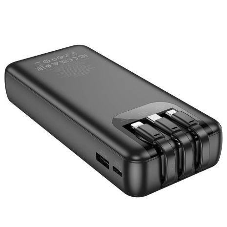 Power Bank Hoco J114A Charger power bank with cable and digital display 20 000mAh Black