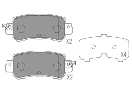 Колодки задние тормозные Mazda CX3/2/CX5 12-, KAVO PARTS (KBP4573)