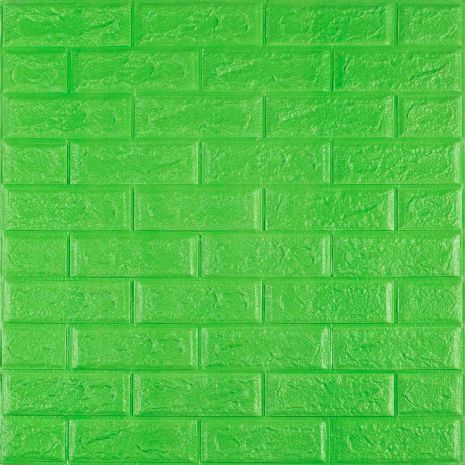 3D панель самоклеюча цегла Зелена 700x770x5мм (013-5) SW-00000149
