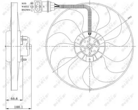 Вентилятор радіатора Audi; Seat; Skoda; VW (NRF), NRF (47204)