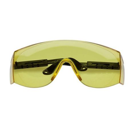 Очки защитные желтые, материал поликарбонат,регулируемые заушины черного цвета, материал нейлон, защита от удара INTERTOOL SP-0099