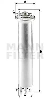 Фильтр топливный, MANN (WK532)