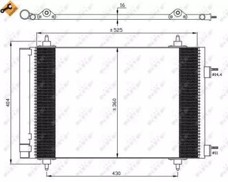 35611 NRF Радиатор кондиционера, NRF (35611)