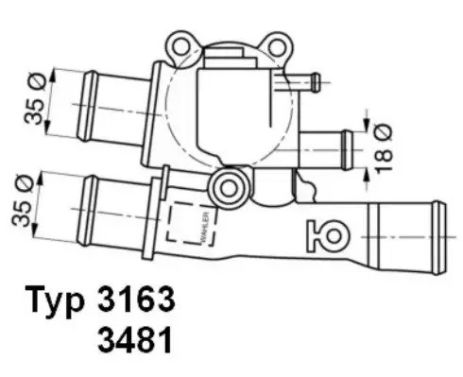 Термостат Fiat Lancia - снят с производства, WAHLER (316388D)