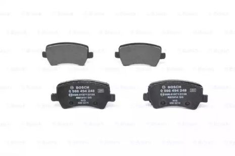 Колодки тормозные дисковые FORD GALAXY 06-,S-MAX 06-, VOLVO S60,V60 10- задн. BOSCH (0986494248)