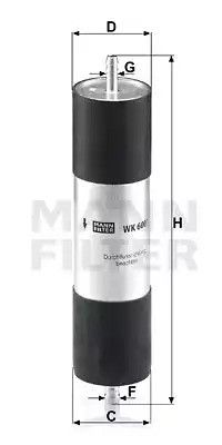 Фильтр топливный MANN (WK6001)