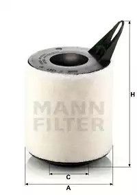 Фильтр воздушный двигателя, MANN (C1361)