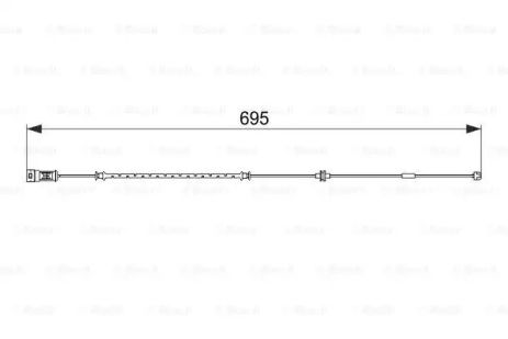 Датчик износа тормозных колодок 695mm OPEL Signum/Vectra C \\F \\1,6-3,2 \\01-08, BOSCH (1987474585)