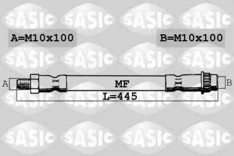 Тормозной шланг. передний, Sasic (6600031)