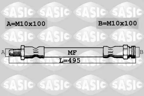 Шланг тормозной передний, Sasic (6600016)