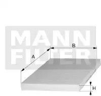 Фильтр угольный воздушный кондиционера (салона), MANN (CUK230152)